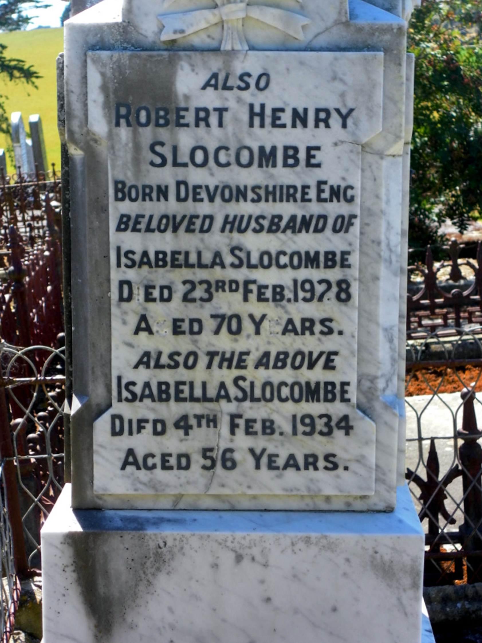 Photo of headstones/Isabella McLennan hdstn 1934 Riversdale